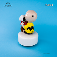 Carica l'immagine nel visualizzatore di Gallery, Statuina di Charlie Brown e Snoopy nella ciotola dell'acqua, su carillon musicale.