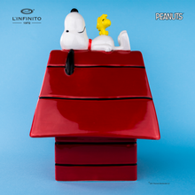Carica l'immagine nel visualizzatore di Gallery, Statuina di Snoopy e Woodstock sulla cuccia